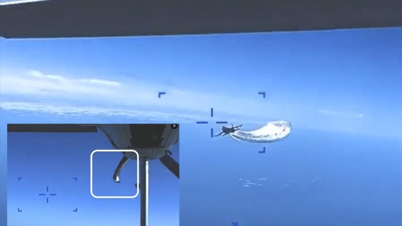 Difunde EEUU video del ataque ruso a su dron en Mar Negro