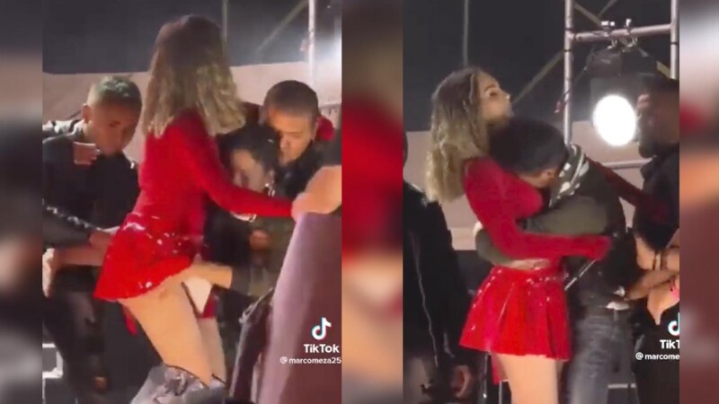 Fan alcoholizado "manosea" a Belinda en pleno concierto