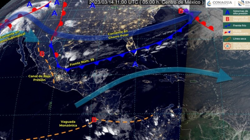 Pronóstico del tiempo para hoy martes 14 de marzo 2023 en Quintana Roo.