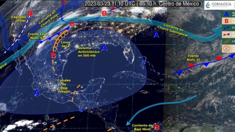 Pronóstico del clima para hoy jueves 23 de marzo 2023 en Quintana Roo.