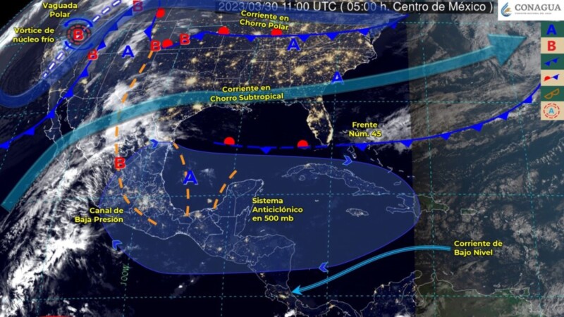 Pronóstico del clima para hoy jueves 30 de marzo 2023 en Quintana Roo.