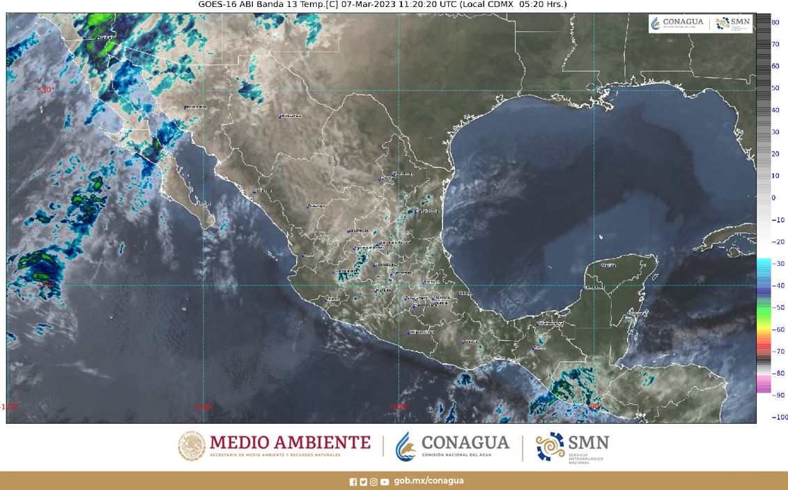 Pronóstico del clima para hoy martes de marzo 2023 en Quintana Roo; cielo parcialmente nublado y sin lluvias en la Península de Yucatán.