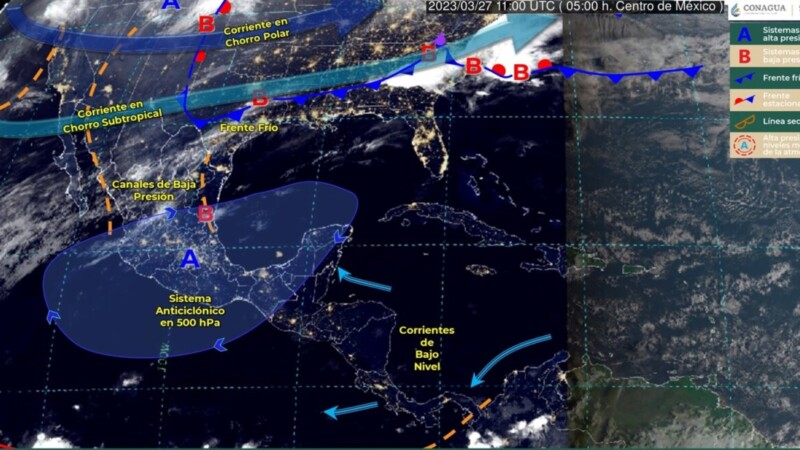Pronóstico del clima para hoy lunes 27 de marzo 2023 en Quintana Roo.