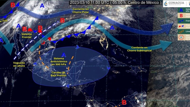 Pronóstico del clima para hoy viernes 10 de marzo 2023 en Quintana Roo.