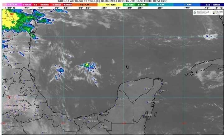 Pronóstico del clima para hoy jueves 30 de marzo 2023 en Quintana Roo; cielo despejado por la mañana y posibles lluvias aisladas por la tarde