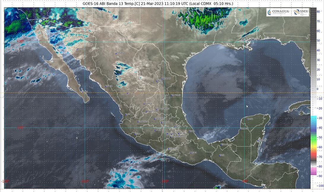 Pronóstico del clima para hoy martes 21 de marzo 2023 en Quintana Roo; cielo nublado por la tarde con lluvias y chubascos.