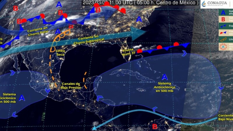 Pronóstico del clima para hoy lunes 6 de marzo 2023 en Quintana Roo.