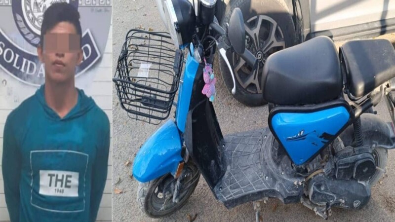 Detenido en Playa del Carmen con una motocicleta robada.