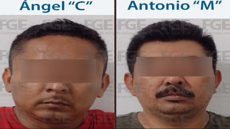 Detienen a dos implicados en un homicidio en Chetumal.