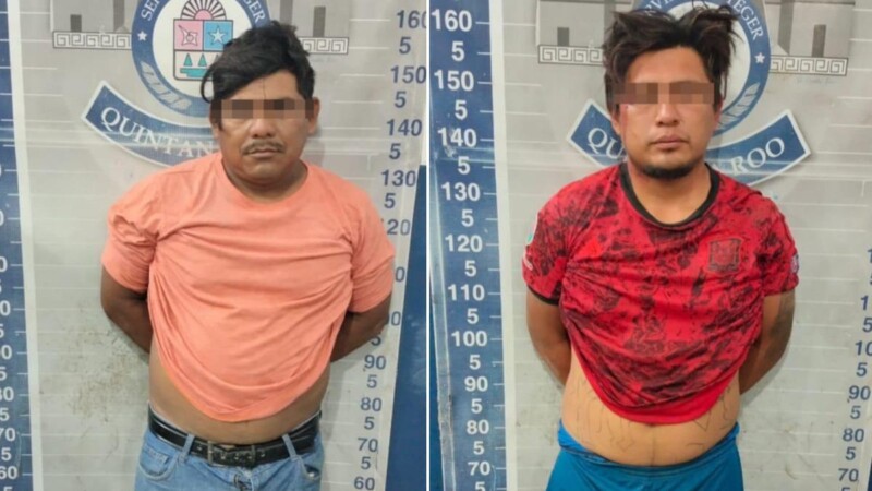 Detienen a dos por robo a tienda de conveniencia en Chetumal.