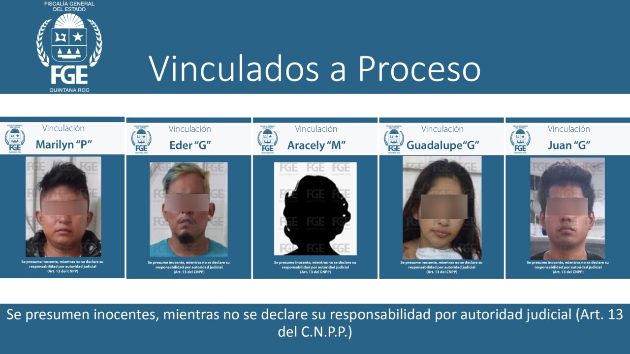 Logran vinculación a proceso de narcobanda implicada en ejecuciones en Cancún; la célula delñictiva era liderada por Juan “C”, alias “El Apá”.