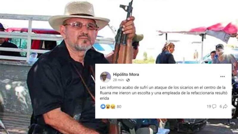 Hipólito Mora denuncia nuevo atentado a balazos