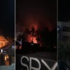 Alarma por fuerte incendio en la zona turística de Puerto Morelos.