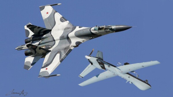 Cazas rusos provocan derribo de dron estadounidense en Europa