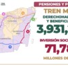Becas y pensiones benefician a más de 3 millones en ruta del Tren Maya