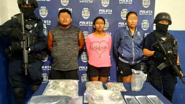 Detienen a trío de narcomenudistas en Chetumal.