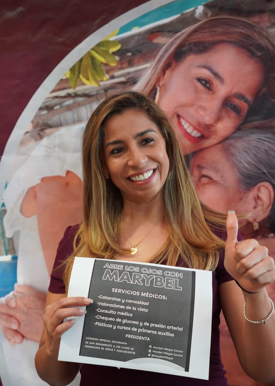 La senadora por Quintana Roo presenta programa altruista para atención de cataratas y atención médica a grupos vulnerables en Cancún.