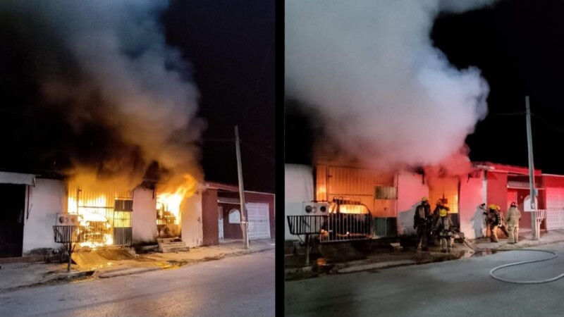 En Chetumal rescatan a familia de un incendio.