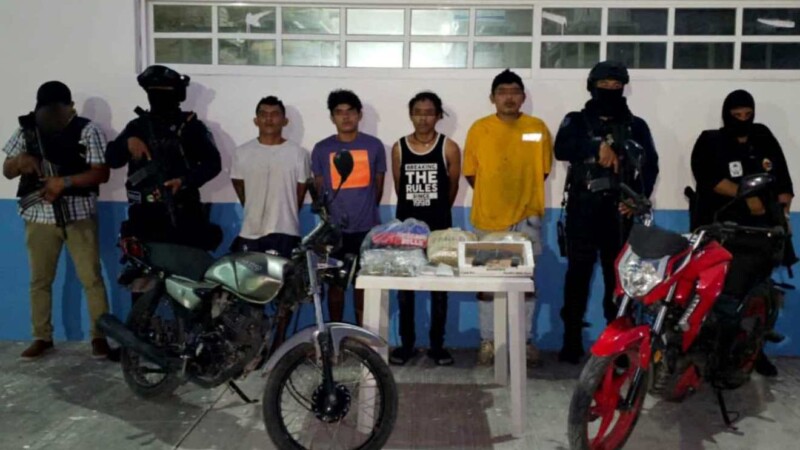 Desmantelan narcocélula en la colonia Ejidal de Playa del Carmen.