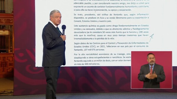 Envía AMLO carta a China; pide mayor control de fentanilo
