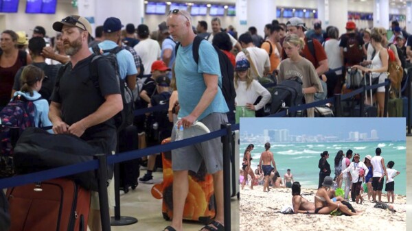 Viento en popa aforo de pasajeros en Aeropuerto de Cancún