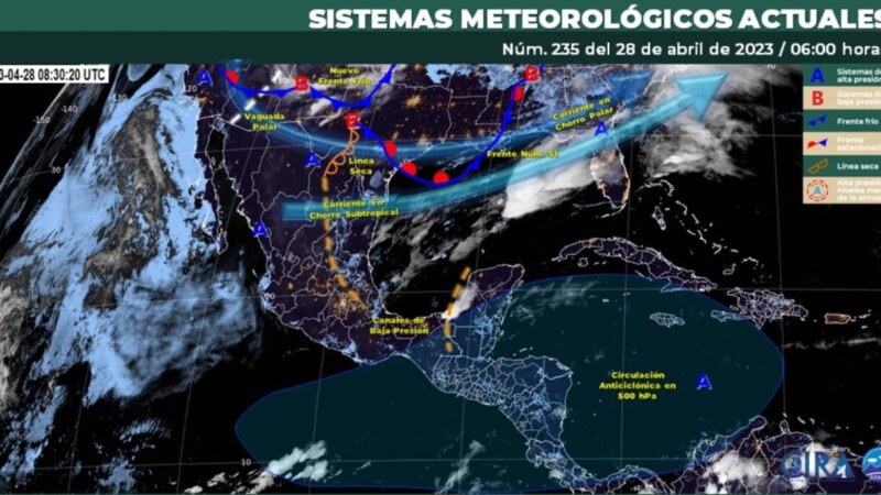 Pronóstico del clima para hoy viernes 28 de abril 2023 en Quintana Roo.