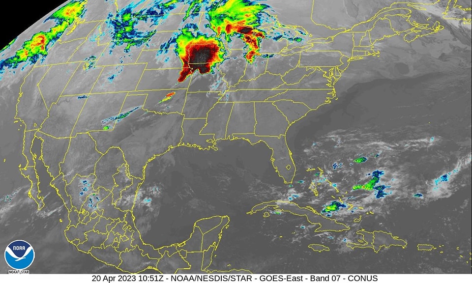 Pronóstico del clima para hoy jueves 20 de abril 2023 en Quintana Roo; cielo parcialmente nublado con posibilidad de chubascos vespertinos.