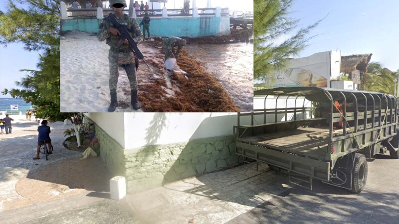 Recala cocaína frente a instalación de Sedena en Puerto Morelos