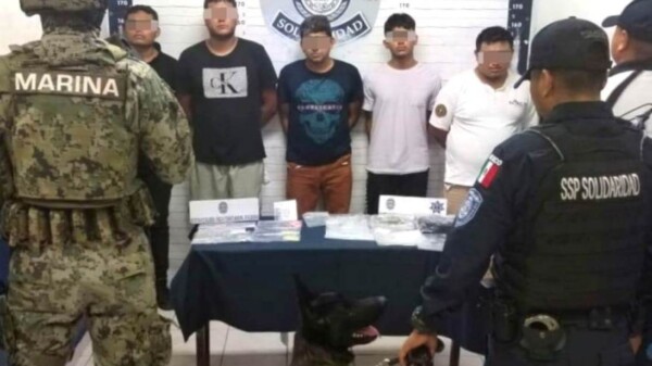 Desmantelan una narcocélula en la Quinta Avenida de Playa del Carmen.