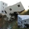 Edificio en Tijuana se desploma y cae sobre lote de autos