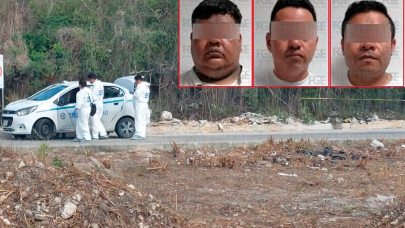 Detienen a tres por ejecución de taxista en Playa del Carmen