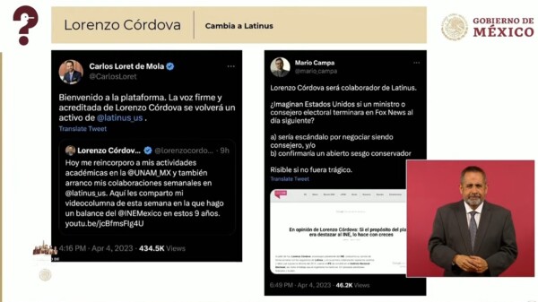 “Grotesca”, la incorporación de Córdova a Latinus: AMLO