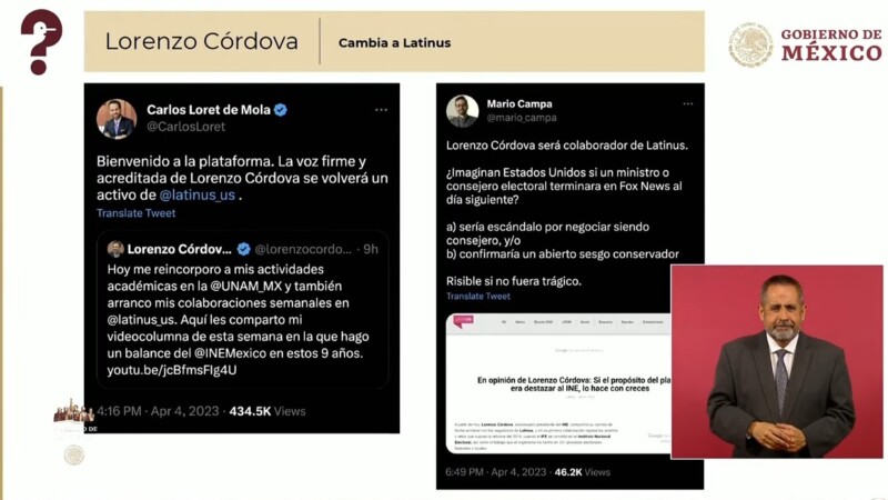 “Grotesca”, la incorporación de Córdova a Latinus: AMLO
