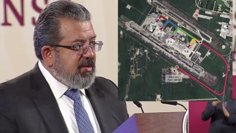 Tren Maya y Aeropuerto de Cancún se conectaran con minibuses eléctricos