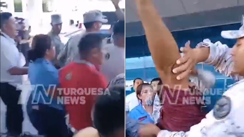 Zafarrancho en el aeropuerto de Cancún; Guardia Nacional no logró controlarlo (VIDEO)