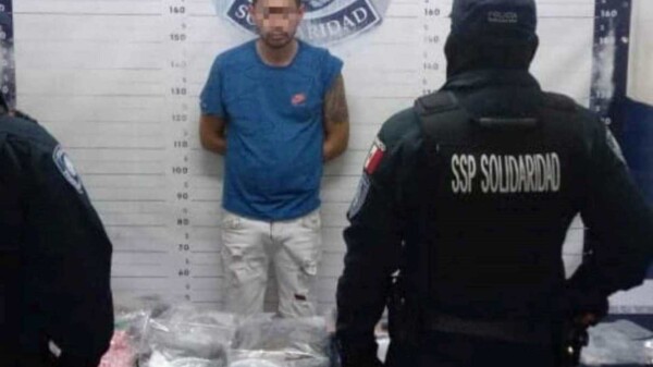 Playa del Carmen: Detienen a sujeto con arma de fuego y drogas