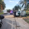 Aparatoso accidente en la Zona Hotelera de Cancún