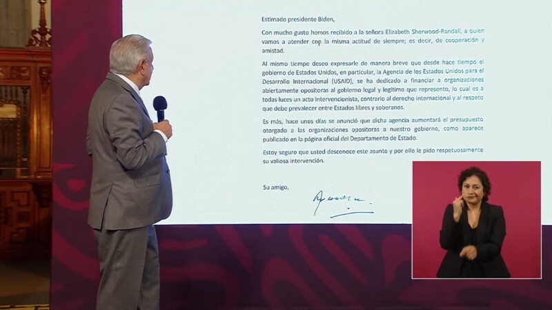 Pide AMLO a Biden frenar financiamiento de Usaid