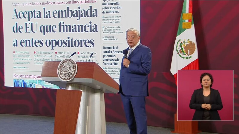 Acepta la embajada de EU que financia a entes opositores