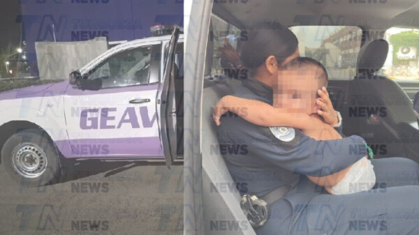 Rescatan a bebé que vagaba sólo por calles de Solidaridad