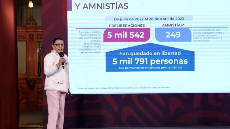 Benefician a 5,791 personas las preliberaciones o amnistías