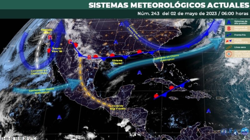 Pronóstico del clima para hoy martes 2 de mayo 2023 en Quintana Roo