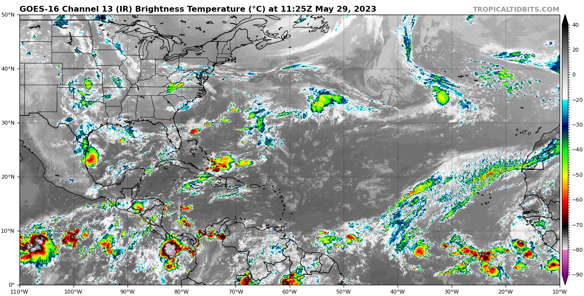 Pronóstico del clima para hoy lunes 29 de mayo 2023 en Quintana Roo; nublado por la tarde con lluvias puntuales fuertes en la entidad.