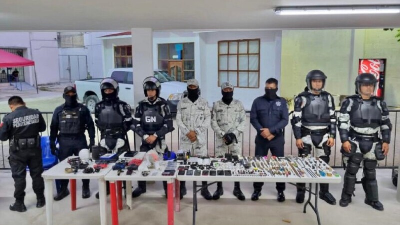 Realizan cateos y decomisos en penales de Quintana Roo