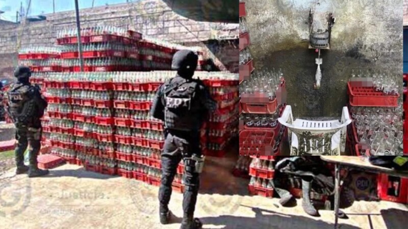 Autoridades desmantelan fábrica de Coca-Cola pirata en CDMX