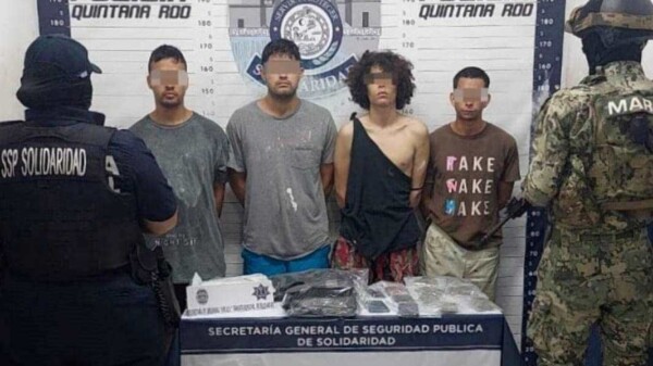 Playa del Carmen: Caen cuatro sujetos con drogas en el complejo Playacar
