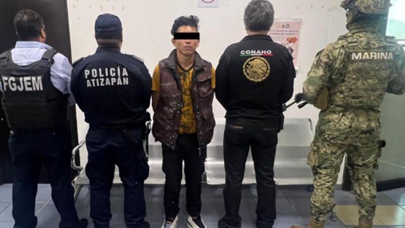 Detienen a presunto feminicida de menor de edad en Edomex