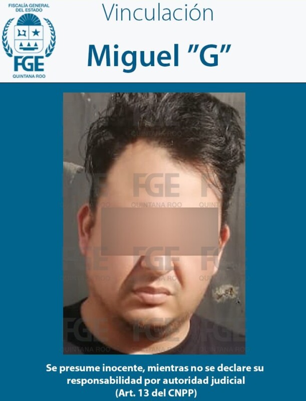 Vinculan a proceso a presunto feminicida en Cozumel; Miguel “G” estará en prisión preventiva oficiosa en lo que dura el proceso judicial.