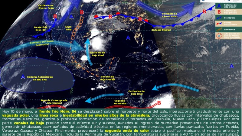 Pronóstico del clima para hoy miércoles 10 de mayo 2023 en Quintana Roo