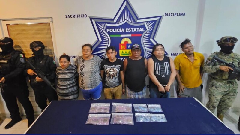 Caen seis presuntos narcomenudistas en Tulum